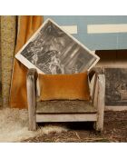 Anna Kissenhülle aus Samt mit Tabakmischung aus Leinen - 30x45 cm