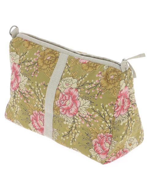 Borsa da toilette Bloom olive - 34x22x15 cm