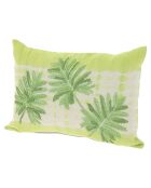 Funda de cojín Tropical Celeri en mezcla de lino, 35 x 50 cm