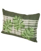 Funda de cojín tropical en mezcla de lino ahumado, 35 x 50 cm