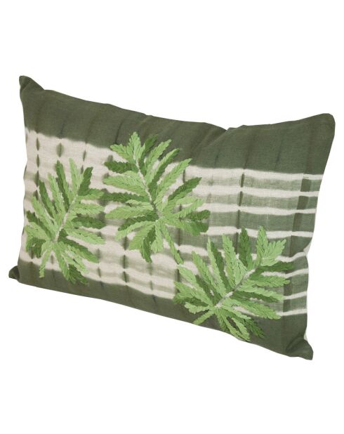 Funda de cojín tropical en mezcla de lino ahumado, 35 x 50 cm