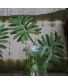 Funda de cojín tropical en mezcla de lino ahumado, 35 x 50 cm