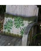 Funda de cojín tropical en mezcla de lino ahumado, 35 x 50 cm