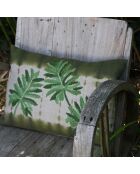 Funda de cojín tropical en mezcla de lino ahumado, 35 x 50 cm