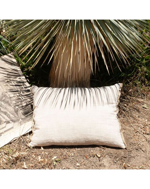 Funda de cojín de tweed de lino natural Varanasi - 40x55 cm