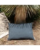 Varanasi blauwe linnen kussenhoes van tweed - 40x55 cm