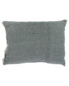 Varanasi grijs linnen tweed kussenhoes - 40x55 cm