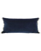 Kissenhülle Medicis aus marineblauem Samt, 45 x 100 cm