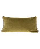 Funda de cojín Medicis de terciopelo verde oliva - 45x100 cm