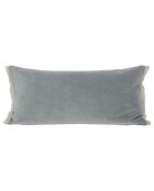 Housse de coussin Medicis velours souris - 45x100 cm