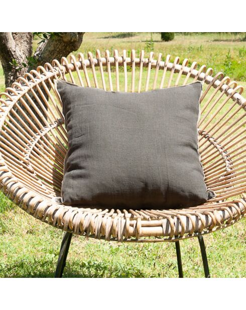 Linon Kissenhülle, Leinen-Tinte, 45 x 45 cm