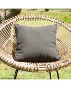 Housse de coussin Linon toile de lin encre - 45x45 cm