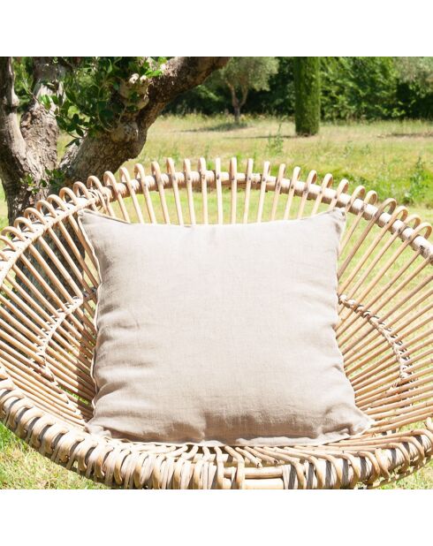 Funda de cojín Linon de lona de lino natural - 45x45 cm