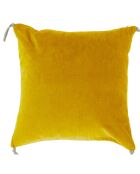 Housse de coussin Vague velours jaune - 45x45 cm