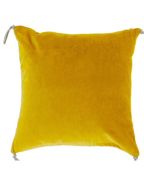 Housse de coussin Vague velours jaune - 45x45 cm