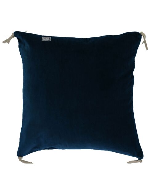 Kissenhülle Wave aus Samt, 45 x 45 cm, Marineblau