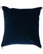 Housse de coussin Vague velours marine - 45x45 cm