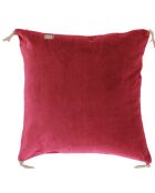 Fodera per cuscino Wave in velluto rosso - 45x45 cm