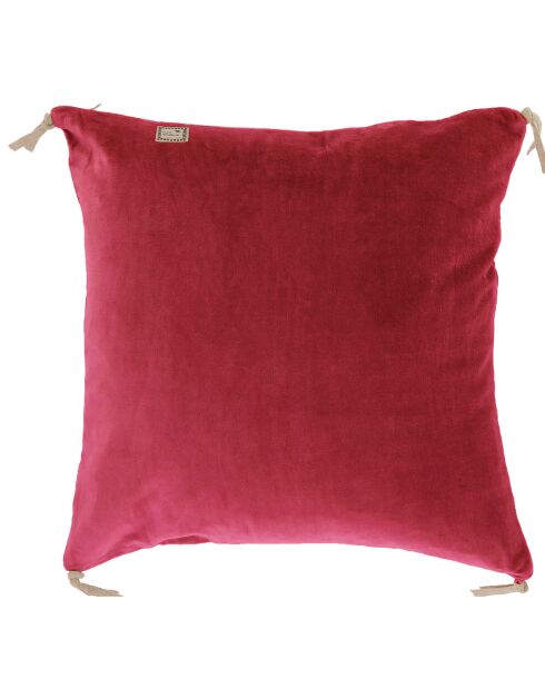 Fodera per cuscino Wave in velluto rosso - 45x45 cm