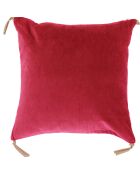 Fodera per cuscino Wave in velluto rosso - 45x45 cm