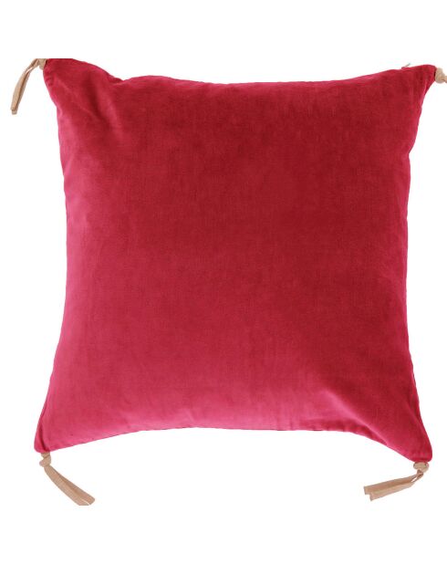 Fodera per cuscino Wave in velluto rosso - 45x45 cm