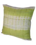 Funda de cojín Ondée de lona de lino celeri - 45x45 cm