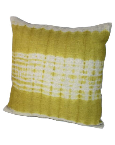 Ondée Kissenhülle aus ockerfarbenem Leinen - 45x45 cm