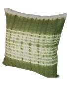 Funda de cojín Ondée de lona de lino oliva - 45x45 cm