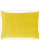 Funda de cojín grande de terciopelo amarillo ondulado, 50 x 75 cm