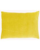 Funda de cojín grande de terciopelo amarillo ondulado, 50 x 75 cm