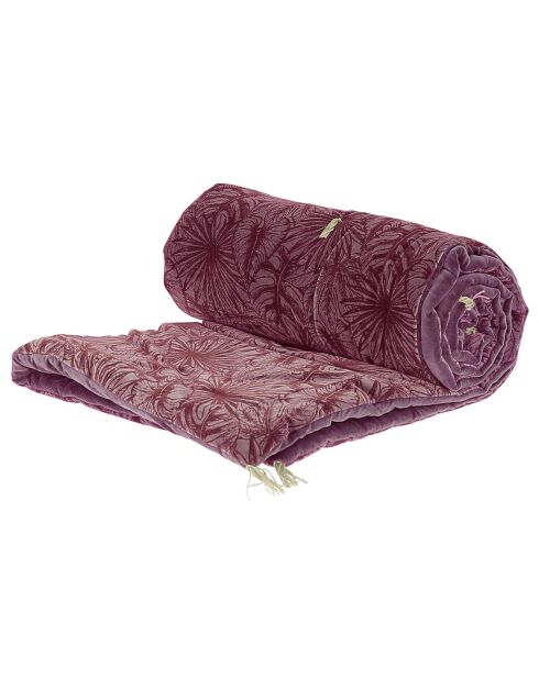 Nachttisch Goa aus rubinfarbenem Samt - 90x200 cm