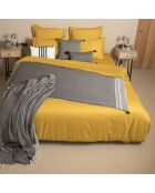 Housse de couette en Satin de Coton Julia jaune