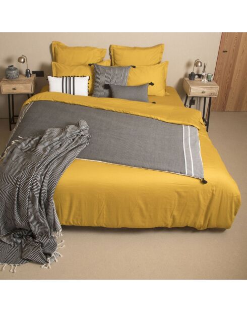 Housse de couette en Satin de Coton Julia jaune