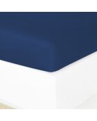 Drap housse en Satin de Coton Julia bleu