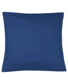 2 Taies d'oreiller en Satin de Coton Julia bleues