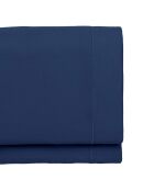 Drap plat en Satin de Coton Julia bleu