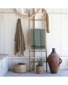 Fouta éponge Faro vert  - 100x180 cm