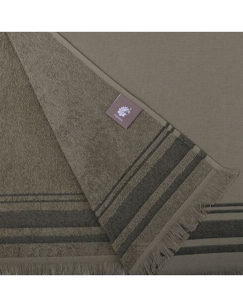 Fouta éponge Faro vert  - 100x180 cm