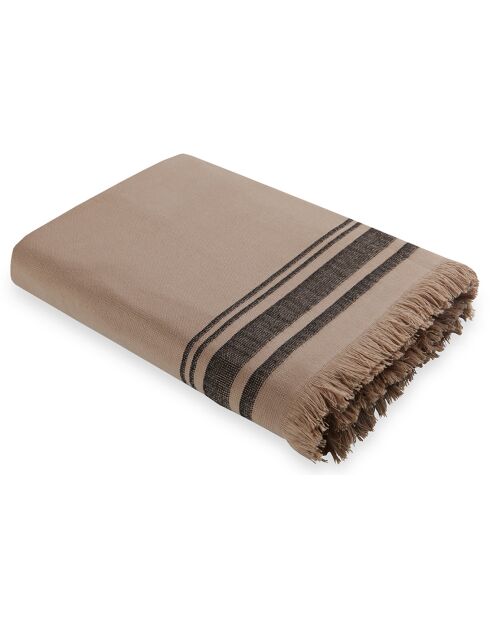 Fouta éponge Faro beige - 180x200 cm