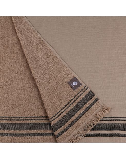 Fouta éponge Faro beige - 180x200 cm