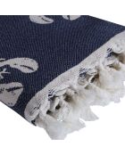 Wendbarer Fouta blauer Hummer - 100x200 cm