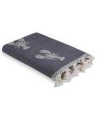 Wendbarer grauer Fouta-Hummer - 100x200 cm
