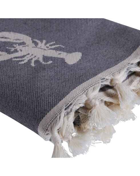 Wendbarer grauer Fouta-Hummer - 100x200 cm