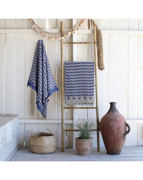 Cabana wendbare Fouta blau - 100x200 cm