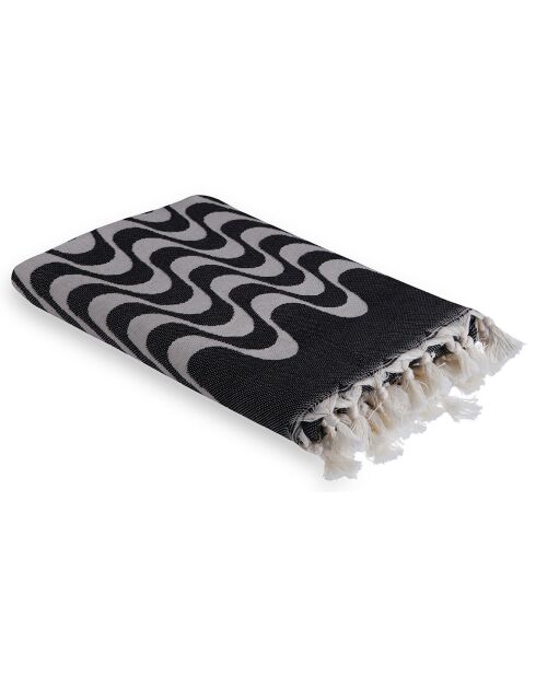 Cabana omkeerbare fouta zwart - 100x200 cm