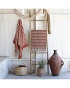 Cabana fouta reversibile rossa - 100x200 cm