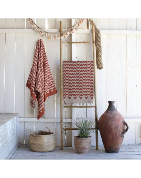 Cabana wendbare Fouta rot - 100x200 cm