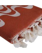 Cabana fouta reversibile rossa - 100x200 cm