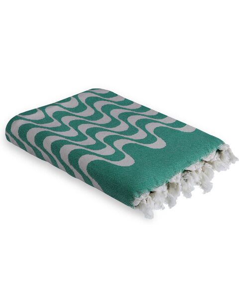 Cabana wendbare Fouta grün - 100x200 cm