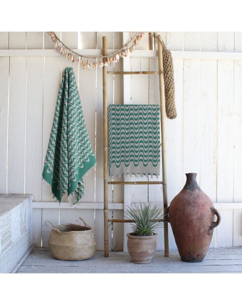 Cabana wendbare Fouta grün - 100x200 cm